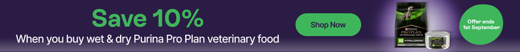 Save 10% When you buy wet &amp; dry Purina Pro Plan veterinary food - Shop Now