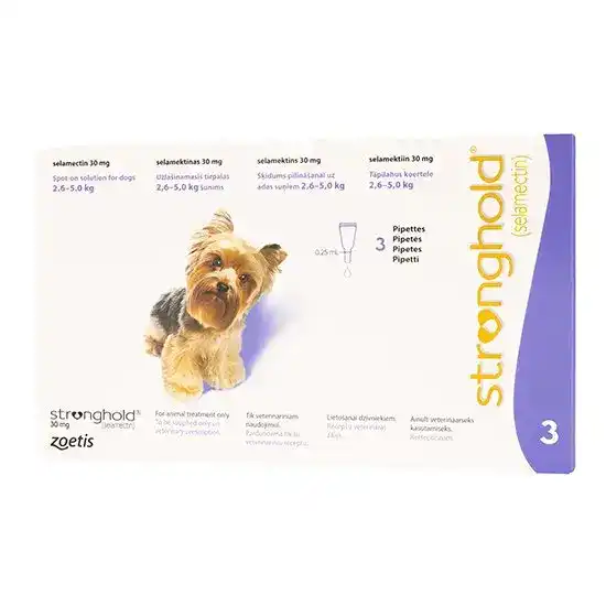 Stronghold Spot-On Solution for Toy Dogs 30mg (2.6kg-5kg) 3081