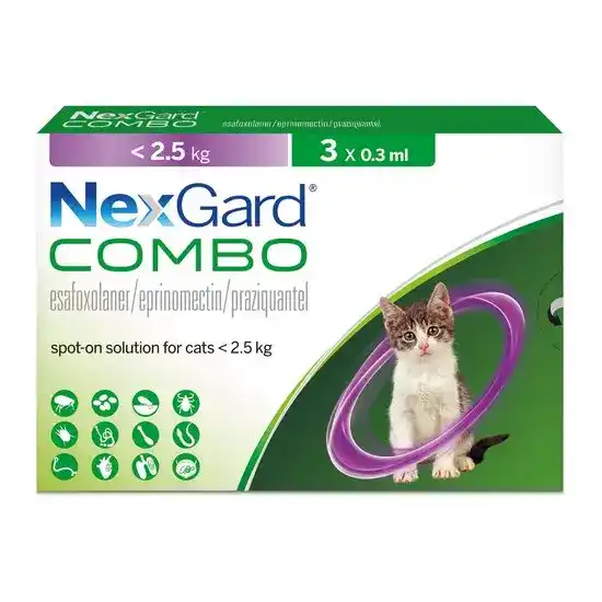 NexGard COMBO Spot-On Solution for Small Cats (up to 2.5kg) 1142
