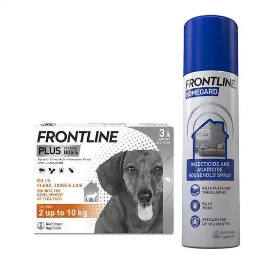 FRONTLINE PLUS Spot-On Pipettes for Dogs and FRONTLINE Homegard Spray Flea and T 3246