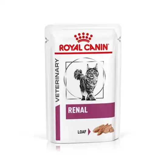 Royal Canin Veterinary Renal Wet Cat Food in Loaf 85g Pouches 15895