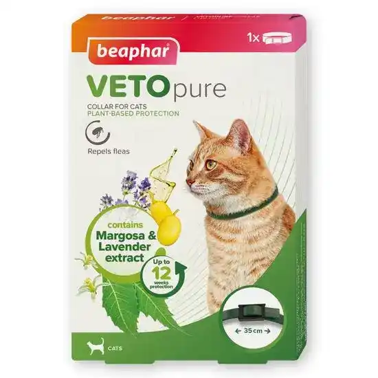 Beaphar VETOpure Plant-Based Protection Flea Collar for Cats 1 Collar 18183