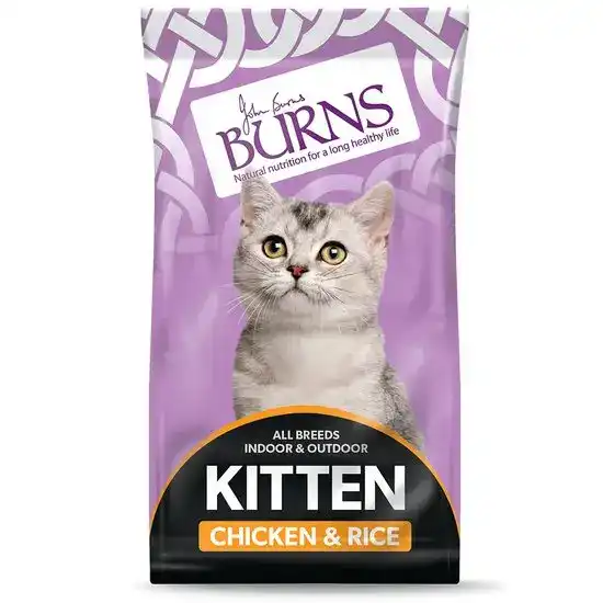 Burns Original Kitten Indoor & Outdoor Dry Cat Food Chicken with Rice 16668