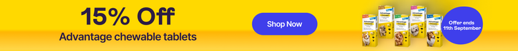 15% Off Advantage chewable tablets - Shop Now
