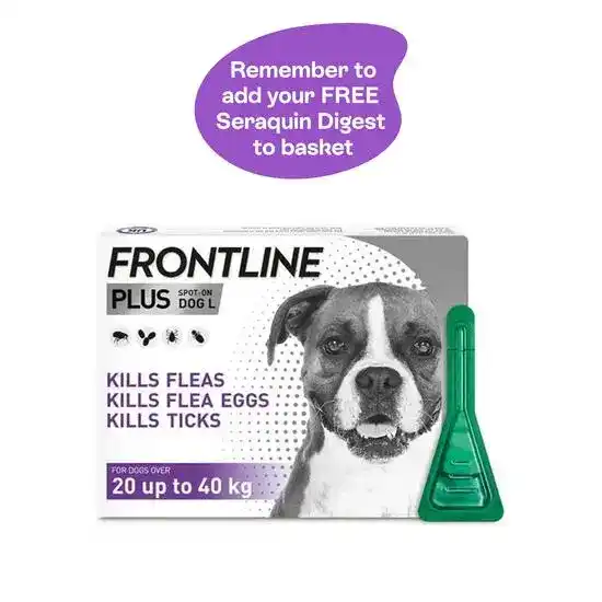 FRONTLINE PLUS Spot-On Flea and Tick Treatment for Large Dogs (20kg-40kg) 9991
