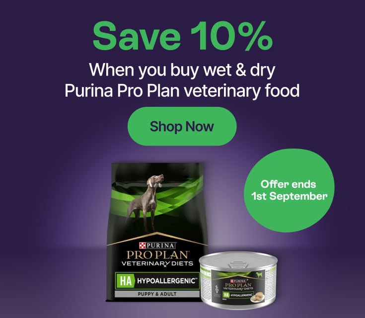 Save 10% when you buy wet & dry Purina Pro Plan vet food*