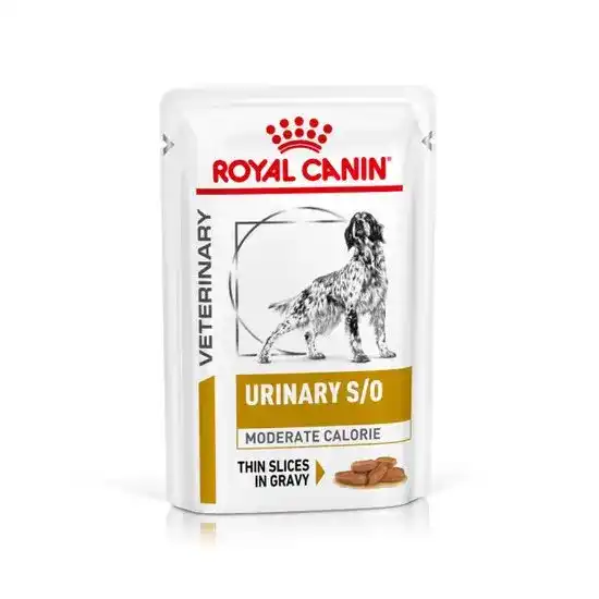 Royal Canin Veterinary Urinary S/O Moderate Calorie Wet Dog Food Thin Slices in 15982
